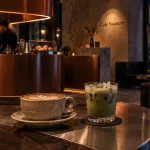 café nuances paris : flat white et matcha au jasmin dans un coffee shop du Marais